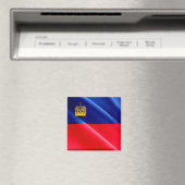 zLI002 LIECHTENSTEIN Wving FLAG - Fridge Magnet (Insitu (Vaatwasser))