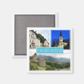 zLI003 VADUZ Liechtenstein, Fridge Magneet (Voorkant / Achterkant)