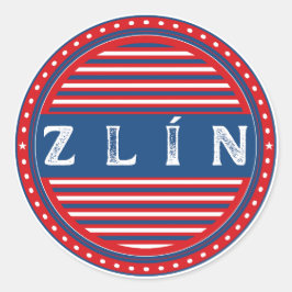 Zlin City Pride Embleem – Tsjechische identiteit Ronde Sticker