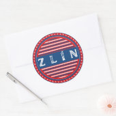 Zlin City Pride Embleem – Tsjechische identiteit Ronde Sticker (Envelop)
