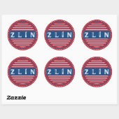 Zlin City Pride Embleem – Tsjechische identiteit Ronde Sticker (Vel)