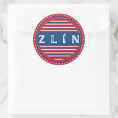 Zlin City Pride Embleem – Tsjechische identiteit Ronde Sticker (Tas)