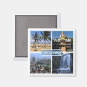 zLK004 SRI LANKA mosaic, Asia, Fridge Magneet (Voorkant / Achterkant)