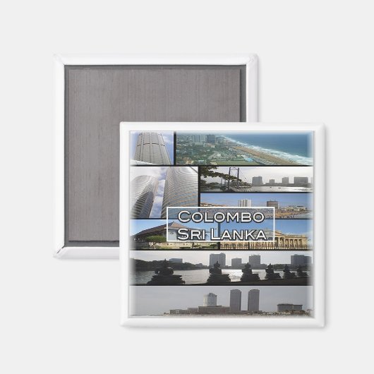 zLK005 COLOMBO, Sri Lanka, Azië, Fridge Magneet (Voorkant / Achterkant)