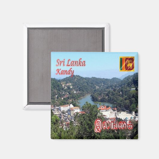 zLK010 KANDY LAKE, Sri Lanka, Azië, Fridge Magneet (Voorkant / Achterkant)