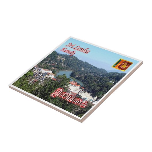 zLK010 KANDY LAKE, Sri Lanka, Azië, Tegeltje (Zijkant)