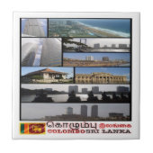zLK012 COLOMBO collage, Sri Lanka, Azië, Tegeltje (Voorkant)