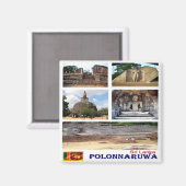 ZLK015 POLONNARUWA collage, Sri Lanka, Fridge Magneet (Voorkant / Achterkant)
