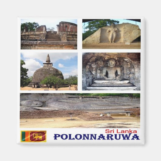 ZLK015 POLONNARUWA collage, Sri Lanka, Fridge Magneet (Voorkant)