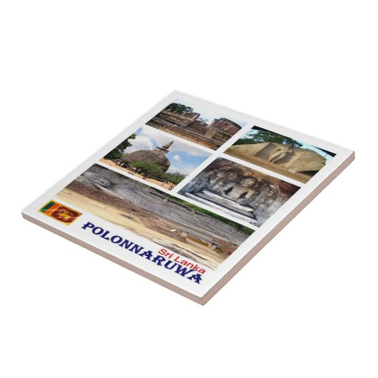 zLK015 POLONNARUWA collage, Sri Lanka, Tegeltje (Zijkant)