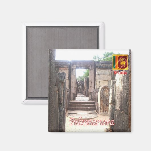 zLK020 TEMPLE Polonnaruwa, Sri Lanka, Azië, Fridge Magneet (Voorkant / Achterkant)
