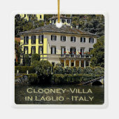 zLMD116 CLOONEY-VILLA Laglio Lake Como Keramisch Ornament (Achterkant)
