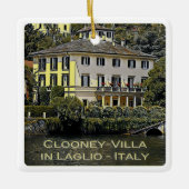 zLMD116 CLOONEY-VILLA Laglio Lake Como Keramisch Ornament (Voorkant)