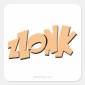 ZLONK! VIERKANTE STICKER (Voorkant)
