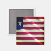 zLR002 LIBERIA, WAVING FLAG, Afrika, Fridge Magneet (Voorkant / Achterkant)