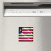 zLR002 LIBERIA, WAVING FLAG, Afrika, Fridge Magneet (Insitu (Vaatwasser))