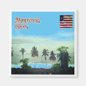 zLR005 MONROVIA, Liberia, Afrika, Fridge Magneet (Voorkant)