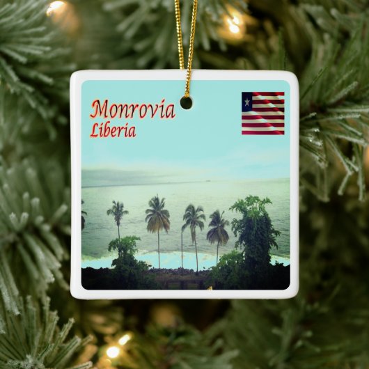 zLR005 MONROVIA, Liberia, Afrika, Keramisch Ornament (Boom)