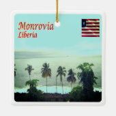 zLR005 MONROVIA, Liberia, Afrika, Keramisch Ornament (Achterkant)