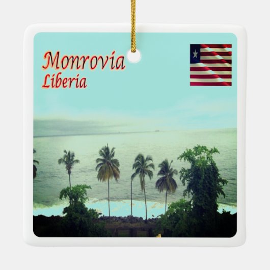 zLR005 MONROVIA, Liberia, Afrika, Keramisch Ornament (Achterkant)