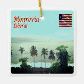 zLR005 MONROVIA, Liberia, Afrika, Keramisch Ornament (Voorkant)