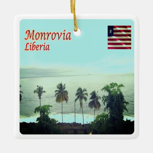 zLR005 MONROVIA, Liberia, Afrika, Keramisch Ornament (Voorkant)