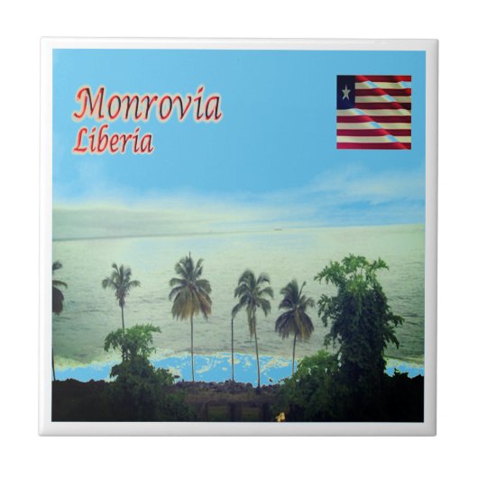 zLR005 MONROVIA, Liberia, Afrika, Tegeltje (Voorkant)