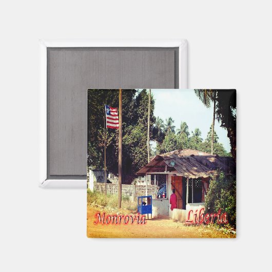 zLR006 MONROVIA, Liberia, Afrika, Fridge Magneet (Voorkant / Achterkant)