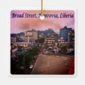 zLR007 MONROVIA, Broad Street, Liberia, Keramisch Ornament (Achterkant)
