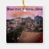 zLR007 MONROVIA, Broad Street, Liberia, Keramisch Ornament (Voorkant)