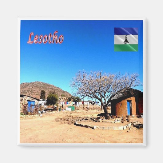 zLS008 LESOTHO, Mantsase, Afrika, Fridge Magneet (Voorkant)