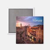 zLT009 VILNIUS, Litouwen, Europa, Fridge Magneet (Voorkant / Achterkant)