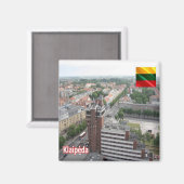 zLT013 KLAIPEDA, Litouwen, Fridge Magnet (Voorkant / Achterkant)