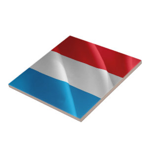 zLU002 LUXEMBURG zwaaiende VLAG, Tegeltje