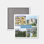 zLU003 LUXEMBURG, Fridge Magneet (Voorkant / Achterkant)