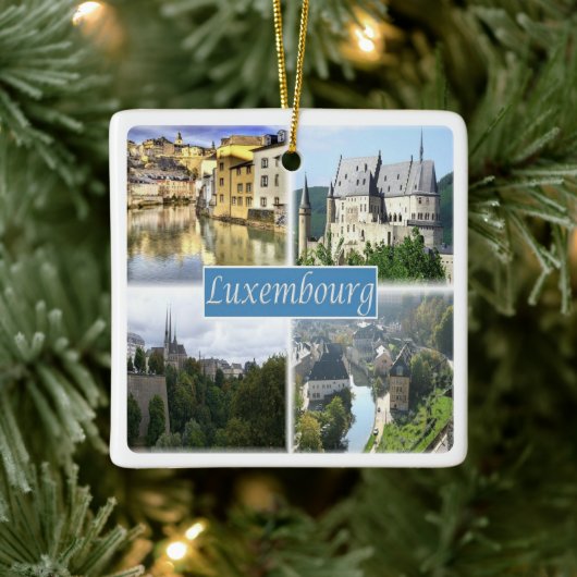 zLU003 LUXEMBURG Keramisch Ornament (Boom)