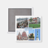 zLV003 RIGA, Latvijas, Republika Letland, Fridge Magneet (Voorkant / Achterkant)