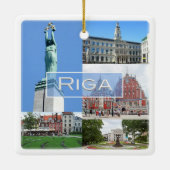zLV004 RIGA, Republiek Letland, Europa, Keramisch Ornament (Achterkant)