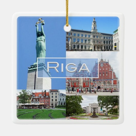zLV004 RIGA, Republiek Letland, Europa, Keramisch Ornament (Achterkant)