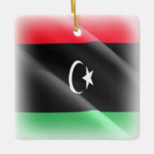 zLY002 LIBIË, zwaaiende vlag Libanees, Afrika, Keramisch Ornament (Voorkant)