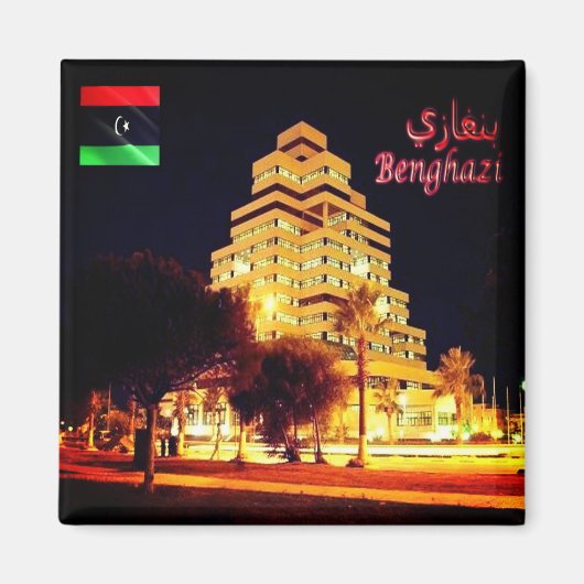 ZLY004 BENGHAZI, Libië, Afrika, Fridge Magneet (Voorkant)