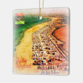 ZLY005 BENGHAZI, Strand, Libië, Afrika, koelkast C Keramisch Ornament (Links)