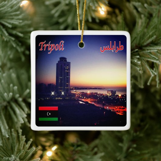 zLY014 TRIPOLI, Libië, Afrika, Keramisch Ornament (Boom)
