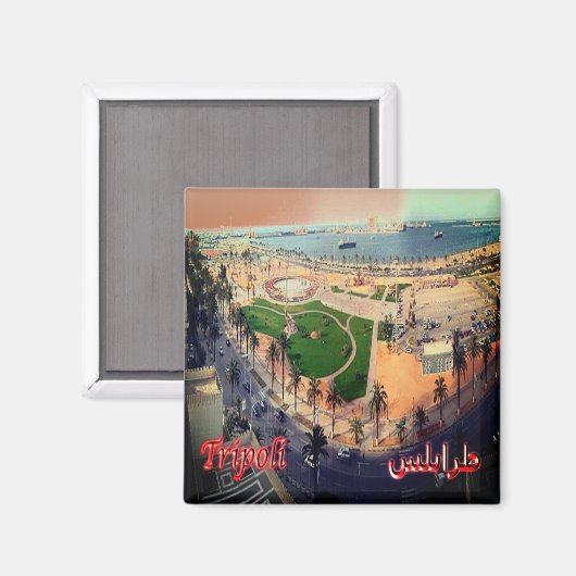 ZLY023 TRIPOLI Port, Libië, Afrika, Fridge Magneet (Voorkant / Achterkant)