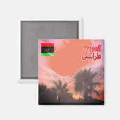ZLY024 TRIPOLI, Sky, Libië, Afrika, Fridge Magneet (Voorkant / Achterkant)