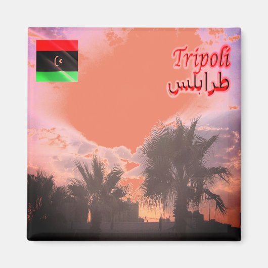 ZLY024 TRIPOLI, Sky, Libië, Afrika, Fridge Magneet (Voorkant)