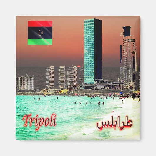 ZLY025 TRIPOLI, Towers, Libië, Afrika, Fridge Magneet (Voorkant)