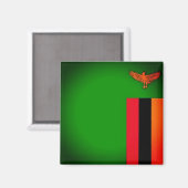 ZM001 ZAMBIA-vlag, Afrika, Fridge Magneet (Voorkant / Achterkant)