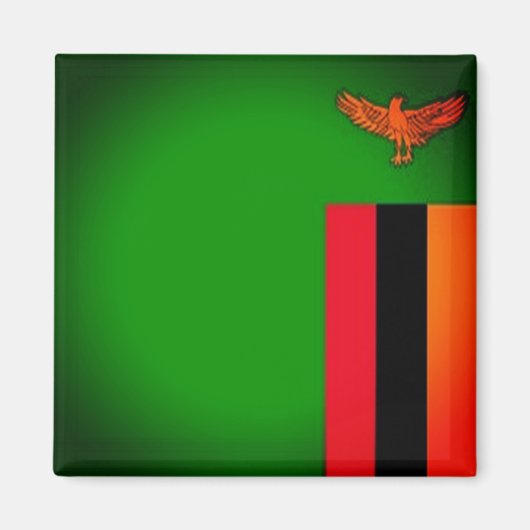 ZM001 ZAMBIA-vlag, Afrika, Fridge Magneet (Voorkant)