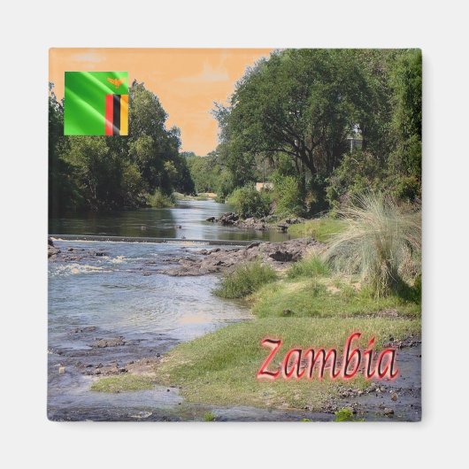 ZM003 ZAMBIA, Landschap, Afrika, Fridge Magneet (Voorkant)